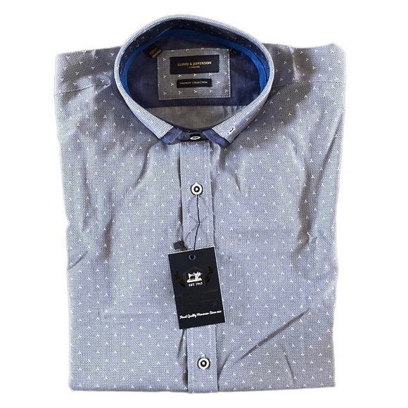 NWT Lloyd & Jefferson Short Sleeve Button down Shirt - Picture 3 of 6